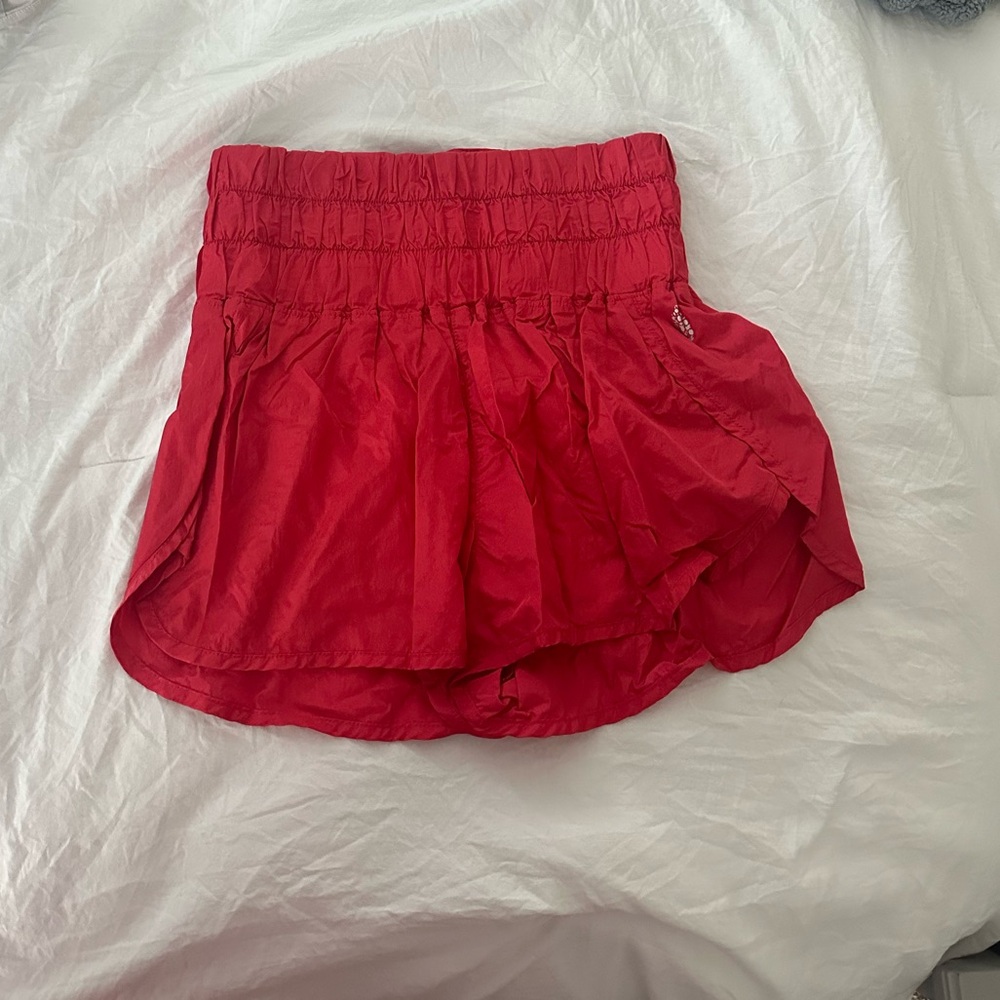 Free People Way Home Shorts Red
